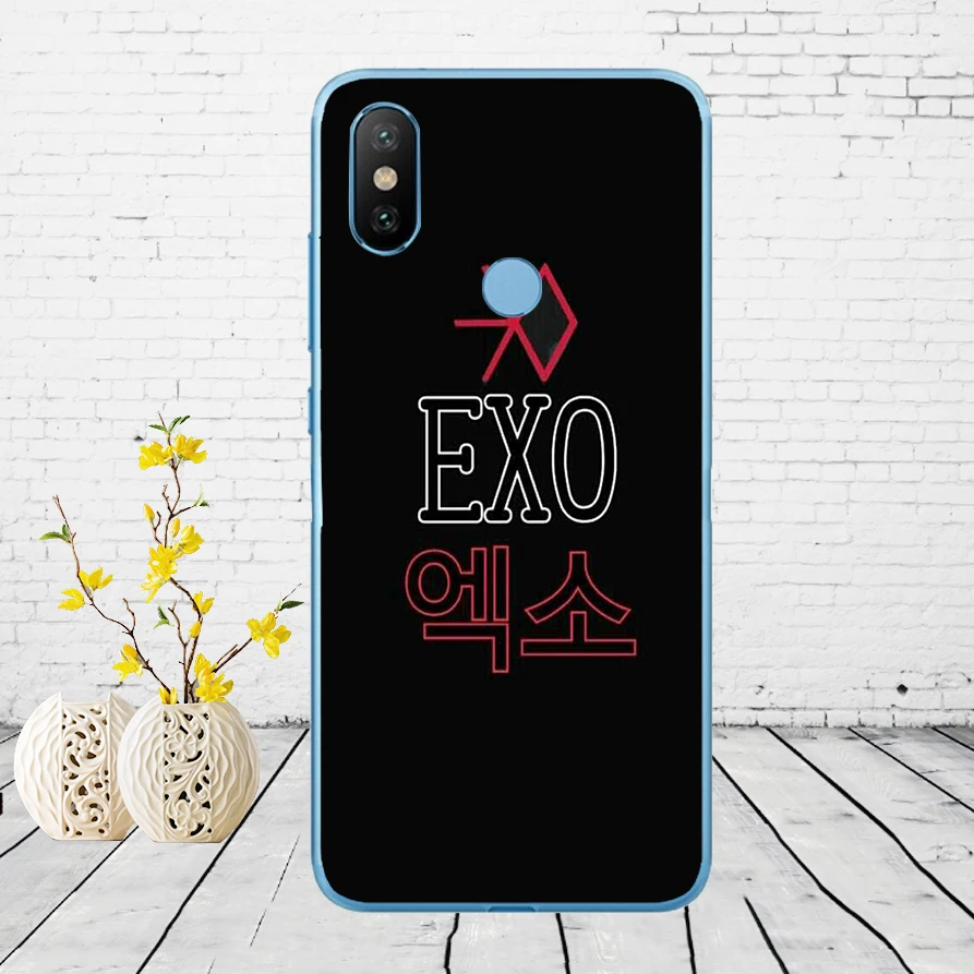 132DD Kpop exo Lucky one Мягкий силиконовый чехол для Xiao mi Red mi 6 6a mi 8 a2 lite note 5 6 pro 7 Case