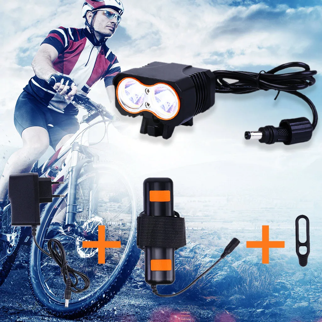 Flash Deal Designed For Perfect fit Rechargeable XM-L T6 LED Bicycle Light Bike With Battery Pack And Charger new Waterproof design#P10 4
