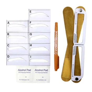 

Magnetic Ruler Eyebrow Stencil Set DIY Drawing Guide Template Card Easy Shaping Professional Reusable Semi Permanent Grooming