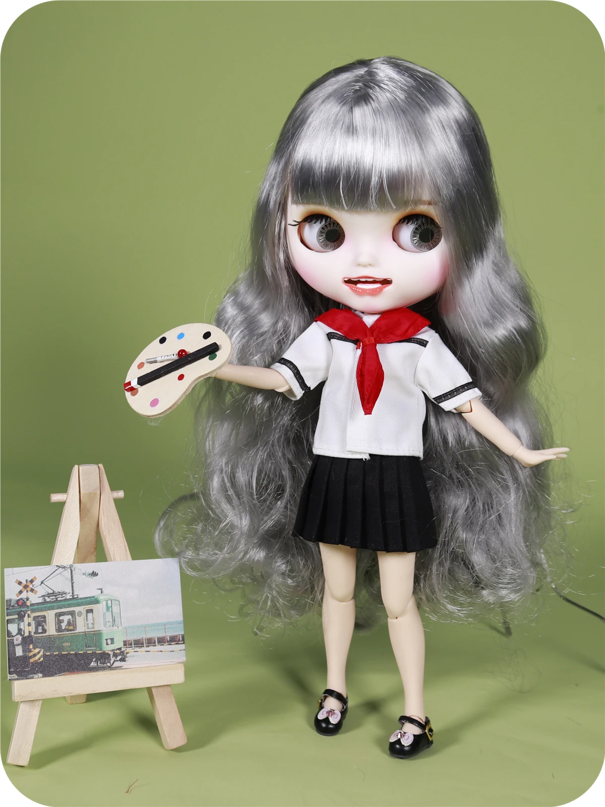 Neo Blythe Doll Sailor Dress With Cap 1