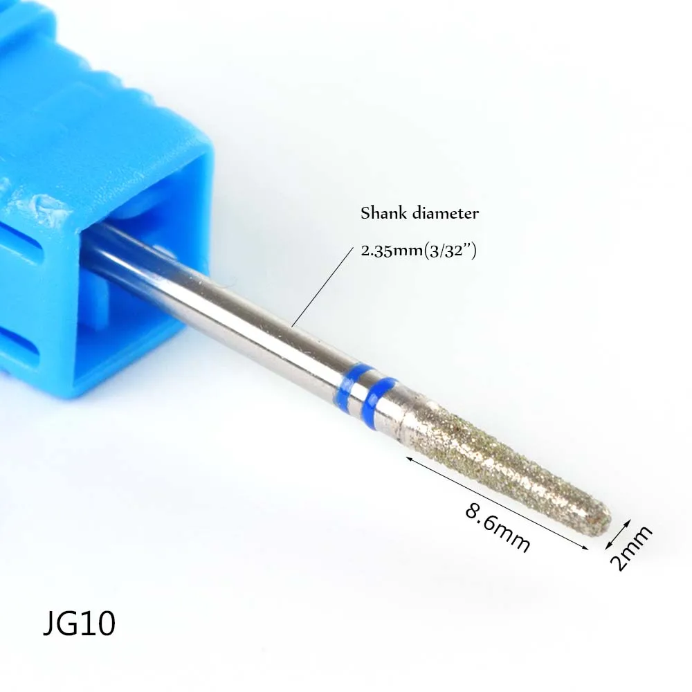 JG010 1 шт. Алмазная электрическая дрель для ногтей, Электрический Фрезер для педикюра, вращающееся сверло для ногтей, маникюрные аксессуары, инструменты LAJG01-17 - Цвет: JG010