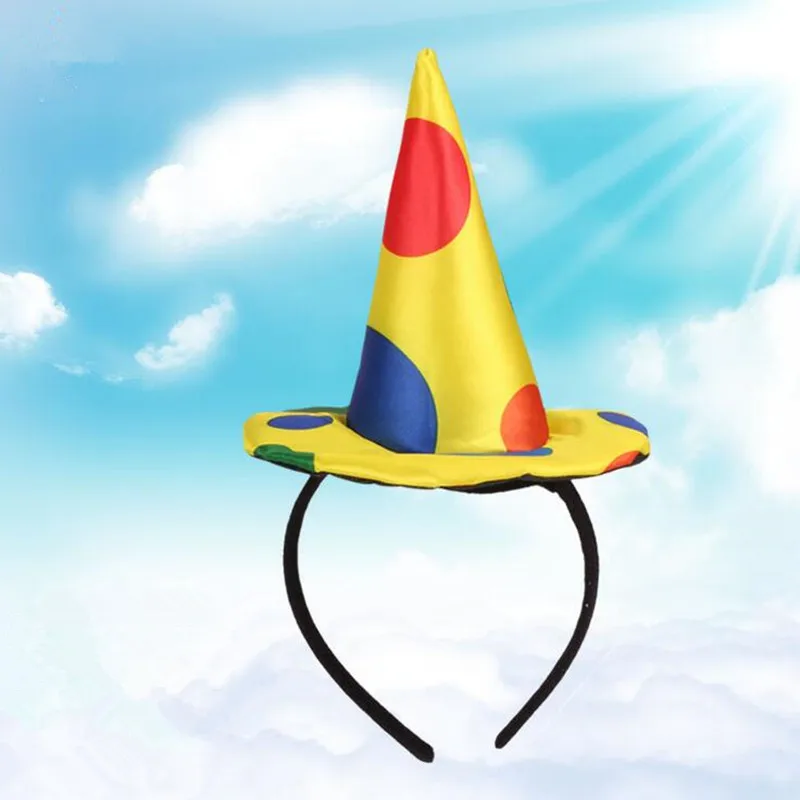 Fascia Capelli Da Clown A Pois - Per Costume Halloween E Feste - Unisex Adulti E Bambini - Tessuto Comfortevole - Foto 8