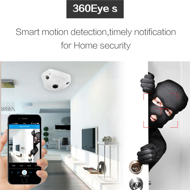  Professionale Panoramica a 360 gradi 960P HD della macchina fotografica Senza Fili IR Luce di lampa