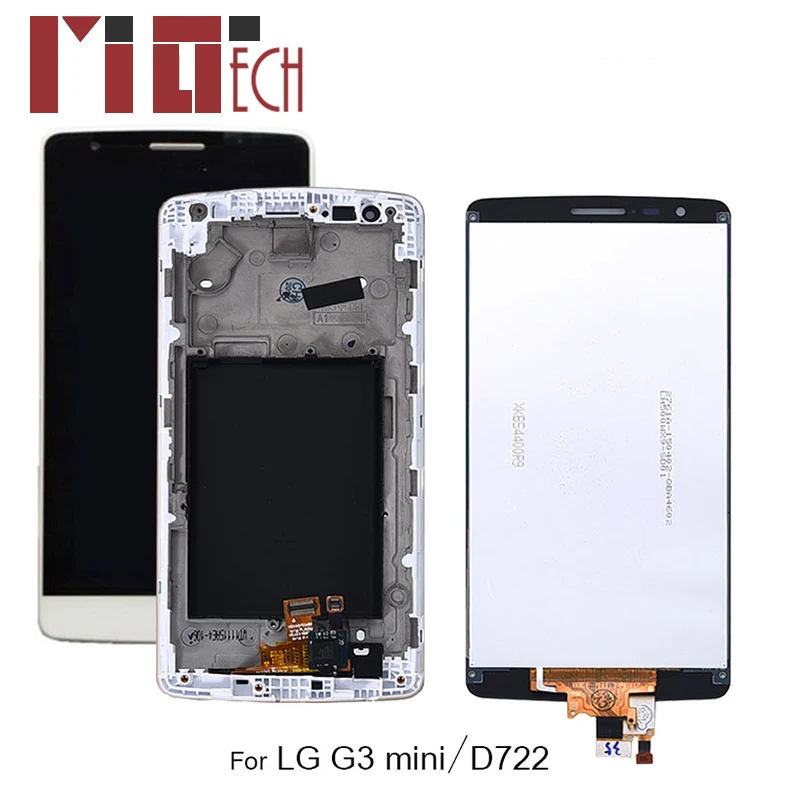 

LCD Display For LG G3 Mini G3S D722 D724 Touch Screen Digitizer Assembly Replacement Black White No/with Frame 5.0" 100% Tested