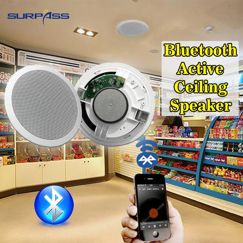 Construído em Alto-falante do Teto do Amplificador da Classe Ativo do Teto para a Reprodução de Música d de Digitas Polegada Bluetooth Alto-falante Interna 15 w 6 - Image 2