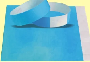 100 шт. водонепроницаемый одноразовый Tyvek бумажный браслет на запястье игрушка для мероприятий плавания простой цвет дешевый бумажный браслет Tyvek игрушка - Цвет: Синий