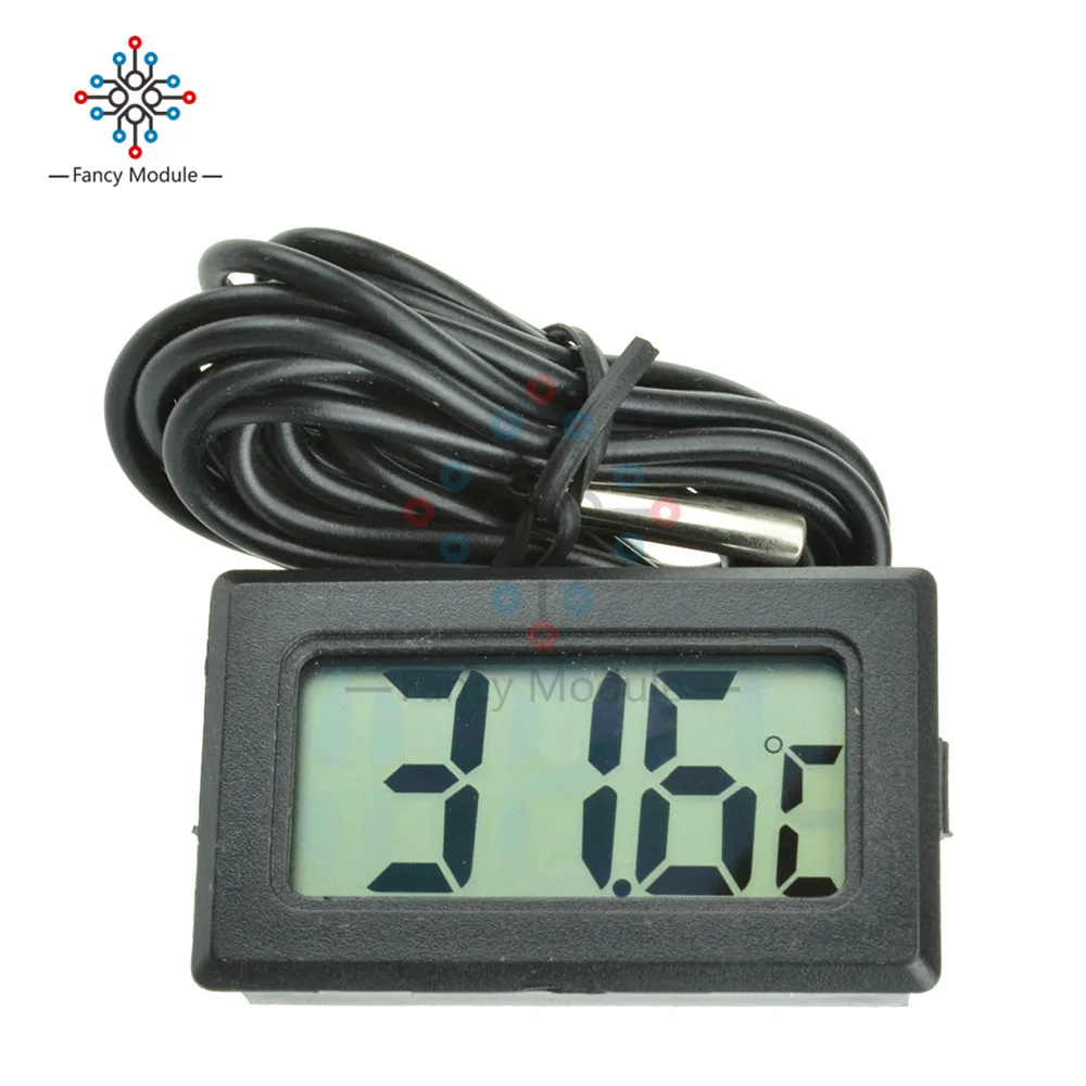 Diymore Мини ЖК-цифровой термометр для морозильной камеры температура-50~ 110℃ Холодильник термометр Крытый Открытый зонд 1 м 2 м