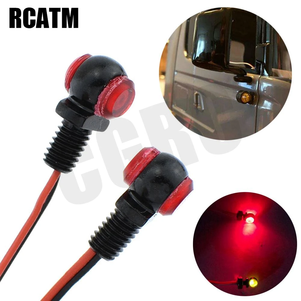 2pcs Door Metal Side LED Light Warning For Tamiya 1/14 RC Truck Car Tipper Scania Actros Lesu MAN 56357 R470 R620 3363 | Игрушки и хобби