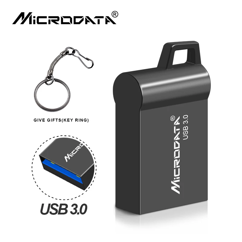 Unidad Flash USB 128 gb mini 3,0, pendrive de metal, disco clave, tarjeta de memoria, 32GB/64GB/16GB/128GB