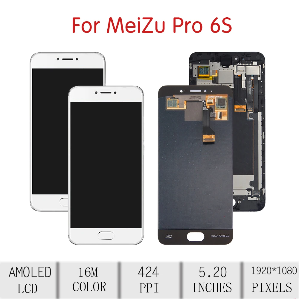 5," для MEIZU Pro 6s lcd кодирующий преобразователь сенсорного экрана в сборе для Meizu Pro 6s дисплей с рамкой Замена Pro6 S экран