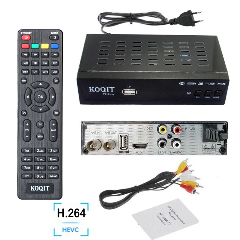 HD 1080P H.264 H.265 DVB-T2 dvb-c ТВ приемник USB dvb t2 кабель тюнера dvb c ТВ тюнер dvb T2 цифровой ТВ приставка Wifi Youtube dvb-кабель - Цвет: H.264