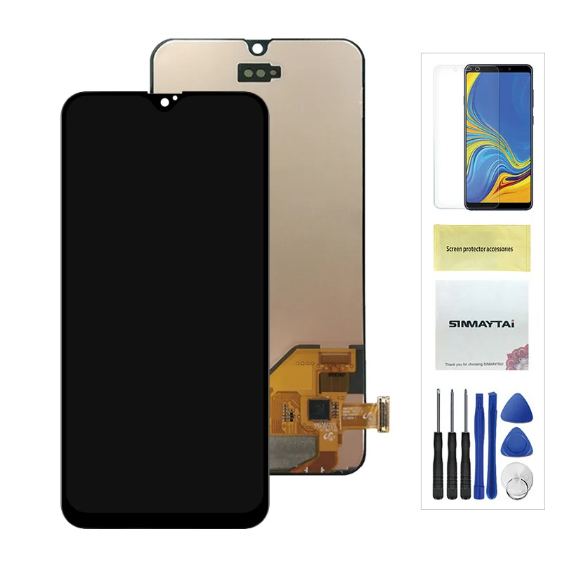 Black No Frame 5,9 ''Super AMOLED для samsung A40 lcd A405 lcd A40 lcd дисплей для samsung A40 A405 lcd кодирующий преобразователь сенсорного экрана в сборе - Цвет: Black No Frame