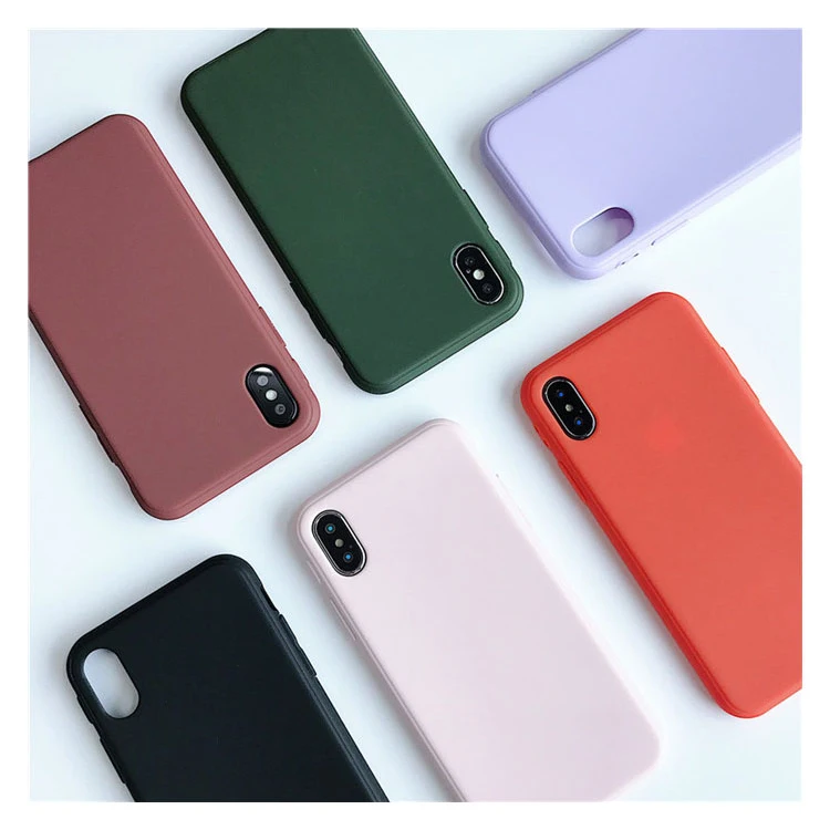 Простая Крышка для смартфона 7 Plus iPhone 8 резиновый силиконовый чехол мягкий из ТПУ 6