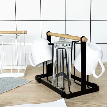 

1pcs Japanese Iron Water Cup Drain Stand Creative Home Kitchen Cup Drain Stand Hanging Storage Rack