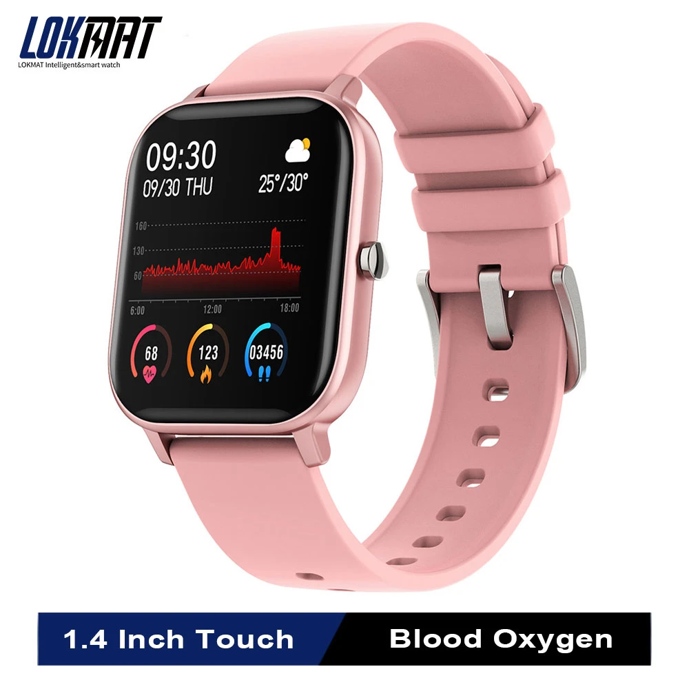 Lokmat P8 1.4 inch Full touch screen Smart watch Women Fitness Tracker  waterproof Bluetooth Clock Sport Men Smartwatch For IOS|Smart Watches| -  AliExpress