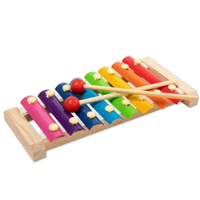 Baby Toys Xylophone Educational Toy Wooden Eight-Notes Frame Style Musical Toys Toddler Kids Children 2-4 Years Montessori Toys 3