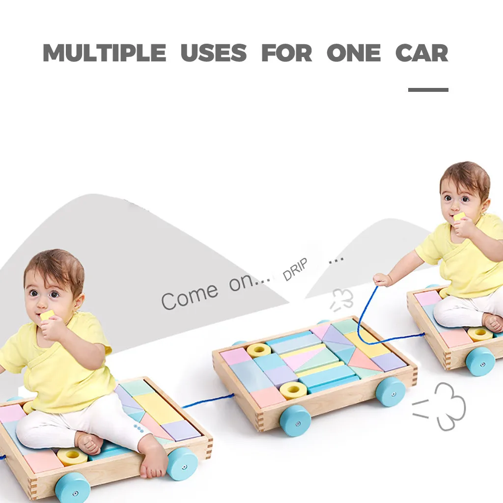 Education For Kids Fun Learning Toys For Children Wooden Puzzle Brain Teaser Toy Tangram Puzzle Smart Colorful (24 pieces)W815