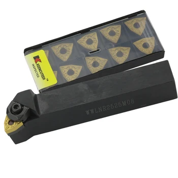 

1pc WWLNR2020 WWLNR2525 External Turning Tool Holder WNMG Carbide Inserts WWLNR Lathe Bar CNC Cutting Tools Set