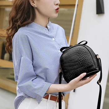 

Fashion Alligator PU Crossbody Bag Bow Small Classic Elegant Women Retro Elegant Crossbody Shoulder Bag Shoulder Pouch