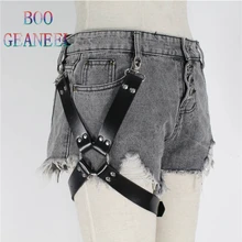 Один бандаж для ног ручной работы кожаная портупея пояс для Для женщин Для мужчин платье для выпускного вечера аксессуары и регулируемой застёжкой скульптуры Boogeaneel