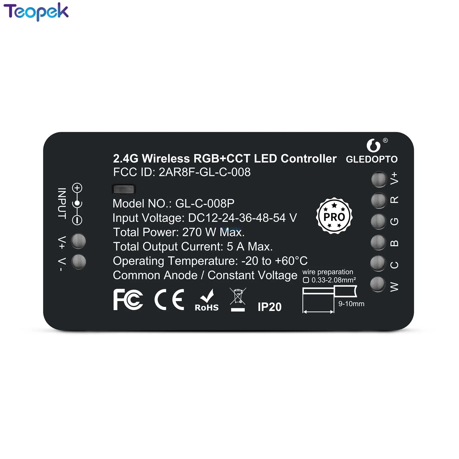 Zigbee 3.0 Pro Rgbcct Controller Led Smart App Controllo Vocale Funziona Con Alex Echo Plus Smartthings Rf Max 270W