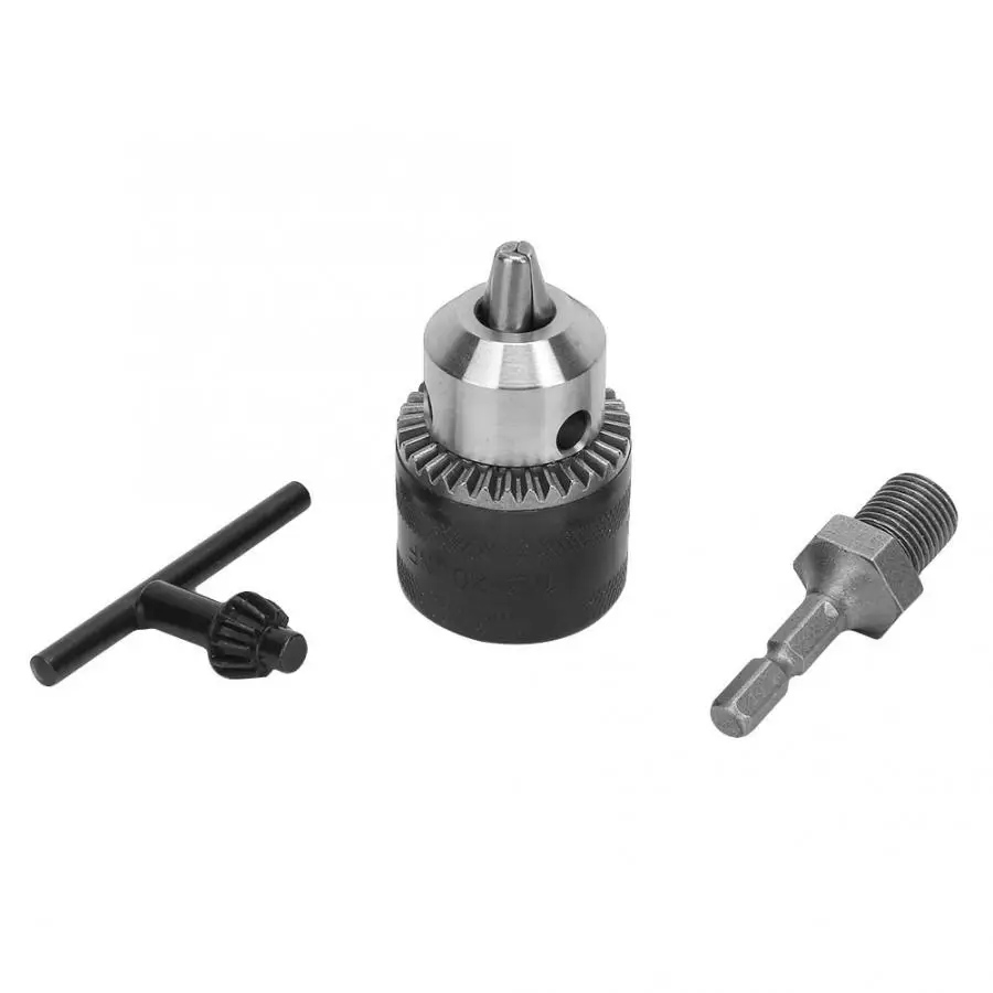 

Light Type 1.5-10mm Rangr 1/2-20UNF Key Type Drill Chuck Tool Kit + 1/4 Hex 1/2 Threaded Extension Rod