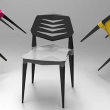 Nordic INS Plastic Chair Restaurant Dining Chair Restaurant Office Meeting Modern Home Bedroom Learning Creative Plastic Chair