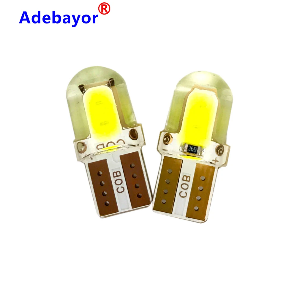 100 X Кристалл T10 cob зазор светильник светодиодный W5W 168 501 194 12V Интерьер лампы
