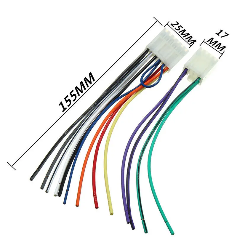 Plug Stereo Wire Connector Car For Toyota Wiring Harness Radio CD Player 16pin ABS Plastic High Quality