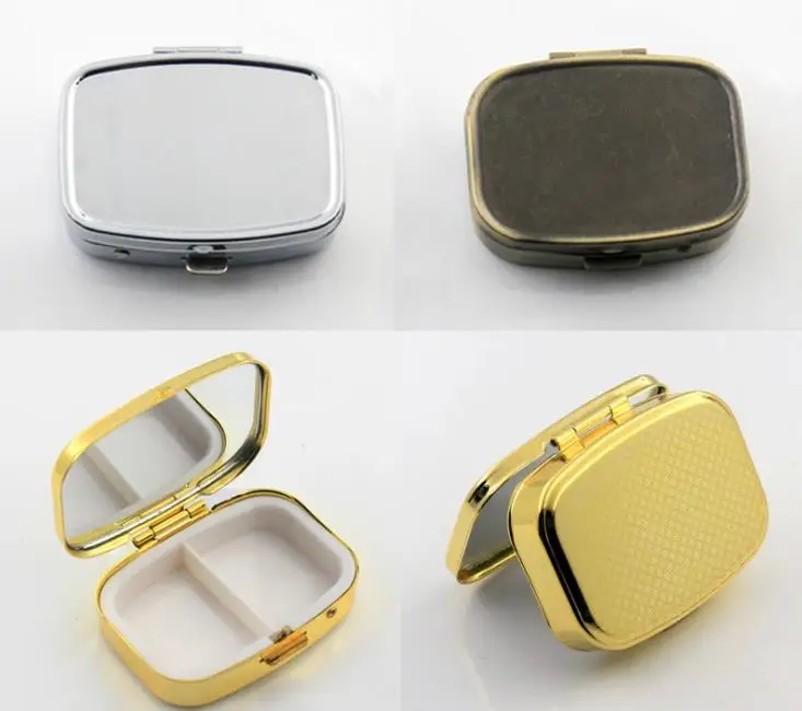 

100 шт. 2 сетка влагостойкий медицины держатель ящик для хранения таблеток прямоугольная металлическая Водонепроницаемый стерильные посылка коробка SN168