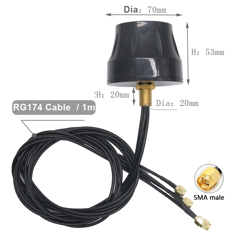 Enhanced 5G Long-Range Antenna with Waterproof Design and Screw Mounting