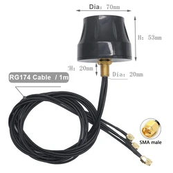 Enhanced 5G Long - Range Antenna with Waterproof Design and Screw Mounting (1m cable)