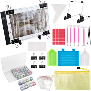 

59Pcs/set Diamond Painting A4s LED Light Pad Kit Reusable Great for Full Drill and Partial Drill 5D Diamond Painting _WK