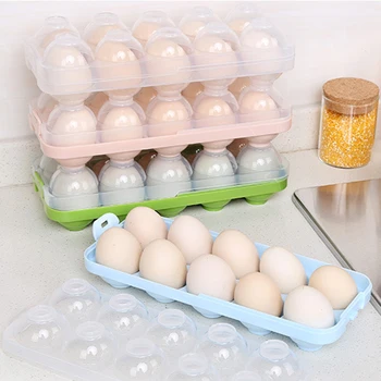 

Plastic Egg Container Case Refrigerator Fresh Storage Boxs Kitchen Tools Portable Egg Organizer Case Eggs Containers For Kitchen