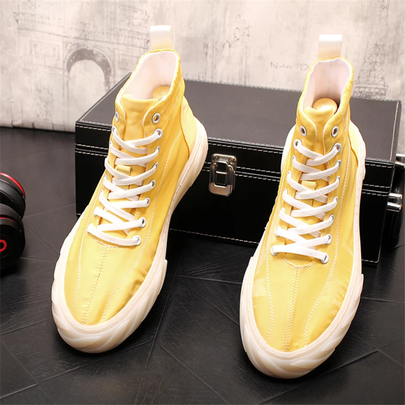 

Summer Men Shoes Canvas Shoes Fashion High Quality Men Loafers High Help Shoes Breathable Slip On Men Casual Shoes Men Sneakers