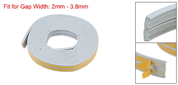 Gray 9mmx4mmx3m Uxcell 2 шт. пенопластовая лента для уплотнения клейкая лента EPDM 9 мм ширина 4 мм толщина 2,5 м 5 м длина 3 м ширина зазора 2 мм-3,8 мм 4 цвета - Цвет: Gray 9mmx4mmx3m