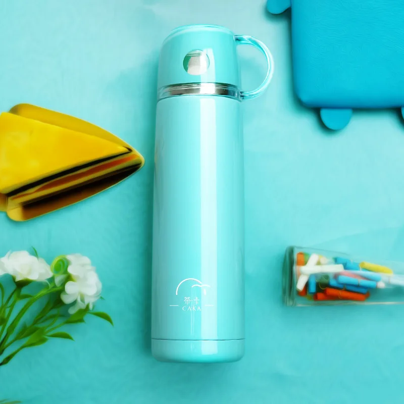 Candy Color Stainless Steel Vacuum Flasks 500ml Thermos Cup Detachable Coffee Tea Milk Travel Mug Thermo Car Water Bottles