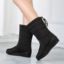 Женские зимние ботинки; коллекция года; женская зимняя обувь; высокие сапоги; Botines Botas Mujer; женские зимние ботинки из водонепроницаемого материала