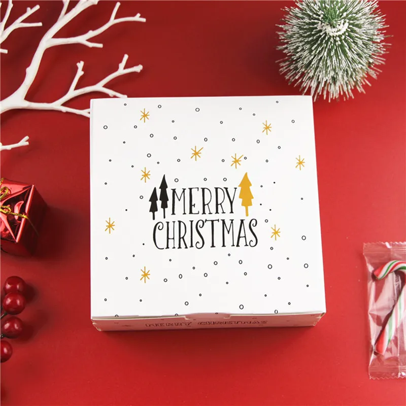 2 шт Рождественская упаковка конфеты драги подарочные коробки олень и Рождественская елка гостей упаковочные подарочные коробки мешок Noel год детская вечеринка - Цвет: Tree box