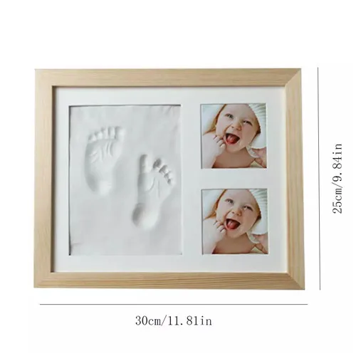 Детская ручная и ножная печать для рук и ног формочка Bebe Baby фоторамка с крышкой отпечатков пальцев грязевой набор детский памятный подарок для роста - Цвет: white