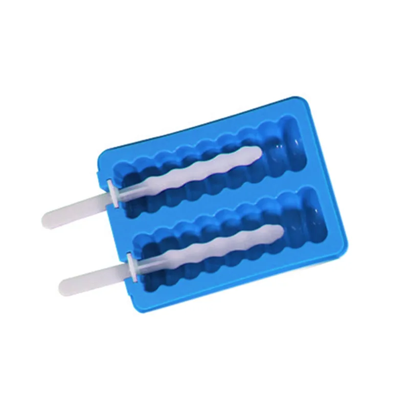 LHY410 Силиконовый самодельный лед формы для крема с крышками кубиками Popsicle домашние инструменты для детей и взрослых удобно сделать - Цвет: LHY410