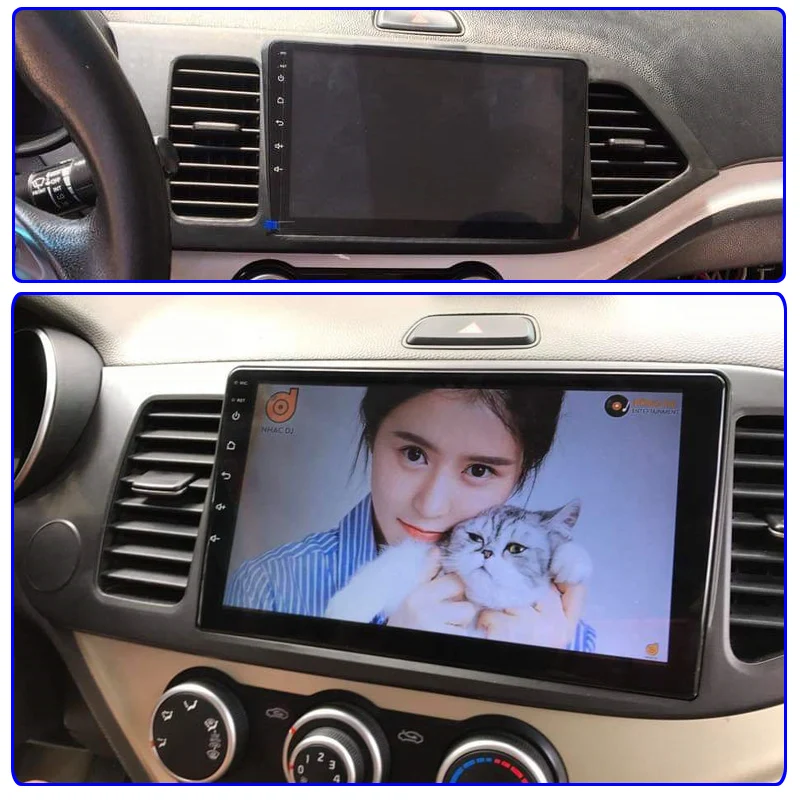 Excellent PX6 4G+64G 9 Inch Android 9.0 car dvd player For KIA morning picanto 2011-2015 with audio radio multimedia gps 1