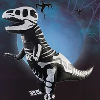 

Inflatable Dinosaur Costume for Adult/ Teen, Tyrannosaurus Rex Skeleton Dinosaur Halloween Fancy Dress (Adult (Height 5'3"-6'2")