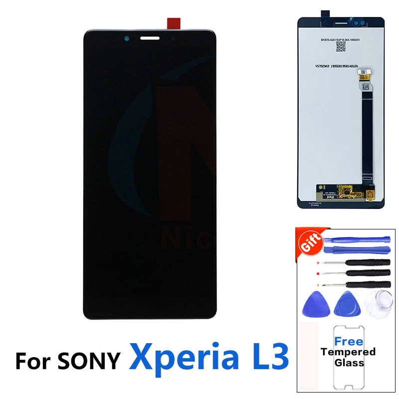 Для sony Xperia L3 lcd I3312 I4312 I4332 I3322 lcd дисплей кодирующий преобразователь сенсорного экрана в сборе 5," запасные части