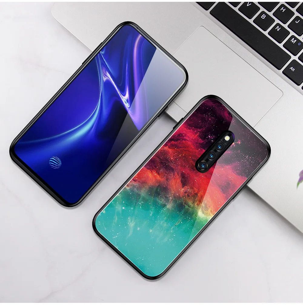 Градиентное закаленное стекло для Vivo IQOO Neo Z5X Z1 Pro V15 Pro S1 Pro мраморная защитная задняя крышка оболочка для Vivo X27 X27 Pro
