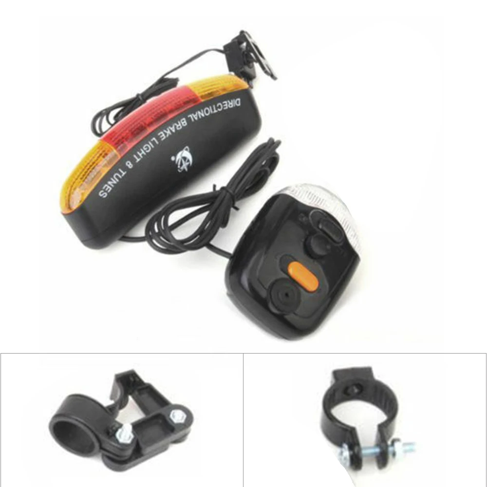 

Bicycle Bike turn signal brake LED light with horn Fixed mount and accessaries for Turning Brake Tail Light Night Lamp