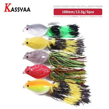 

5pcs Wholesale Hard Sinking Frog Baits 10cm13.5g Plastic Pesca Isca Swimbait Wobblers Crankbait Artificial Jerkbait Fishing Lure