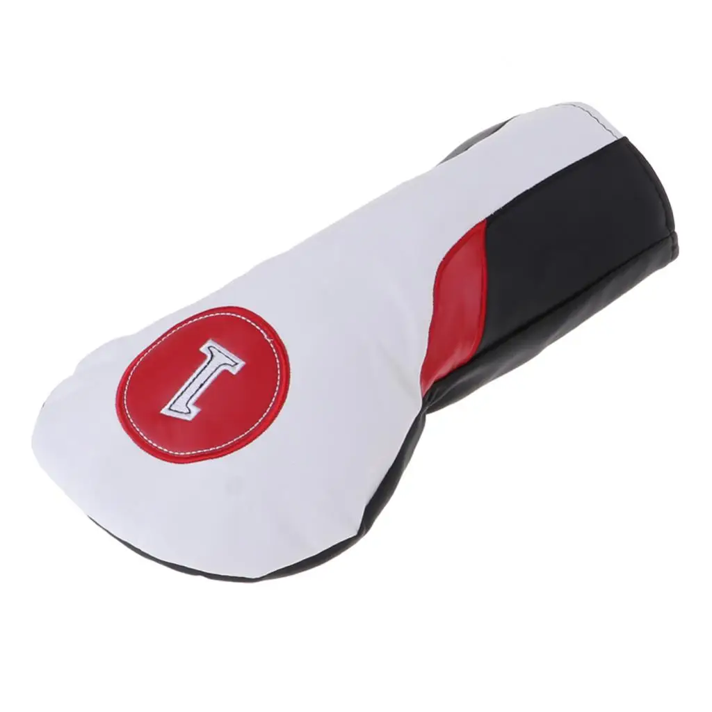 PU Golf Wood Head Cover with No. Tag1,3,5 Golf Club Headcover Protector For Golf Driver Fairway Hybrid White Golf Accessories PU Golf Wood Head Cover with No. Tag1,3,5 Golf Club Headcover Protector For Golf Driver Fairway Hybrid White Golf Accessories
