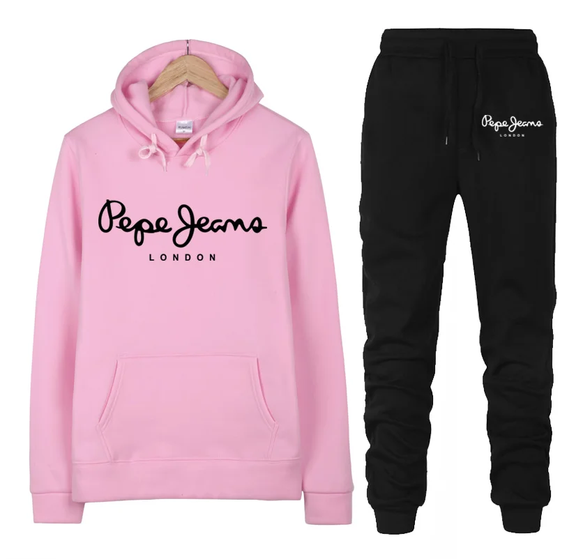 

2 Piece Set Women Printing Brand Hoodies Clothing Set Hot Ladies Pants Tracksuit Top Pants Suit Female 2020 New Brand