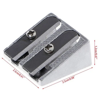 

2pcs/set 2 Holes Cosmetic Pencil Sharpener For Eyebrow Lip Liner Eyeliner Pencil School Office Supply Gift
